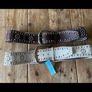Guess By Marciano Leather Studded Belt